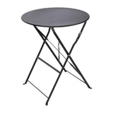 Bolero Black Pavement Style Steel Table 600mm Round