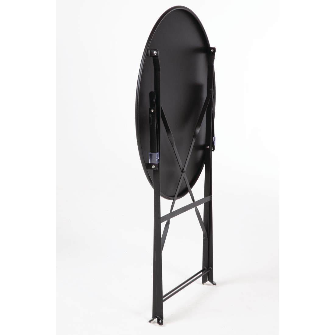 Bolero Black Pavement Style Steel Table 600mm Round