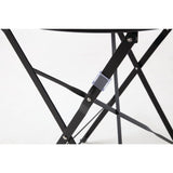 Bolero Black Pavement Style Steel Table 600mm Round