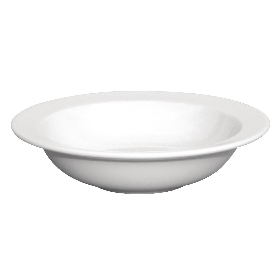 Olympia Whiteware Wide Rim Bowl - 180mm 7" 285ml 10oz (Box 12)