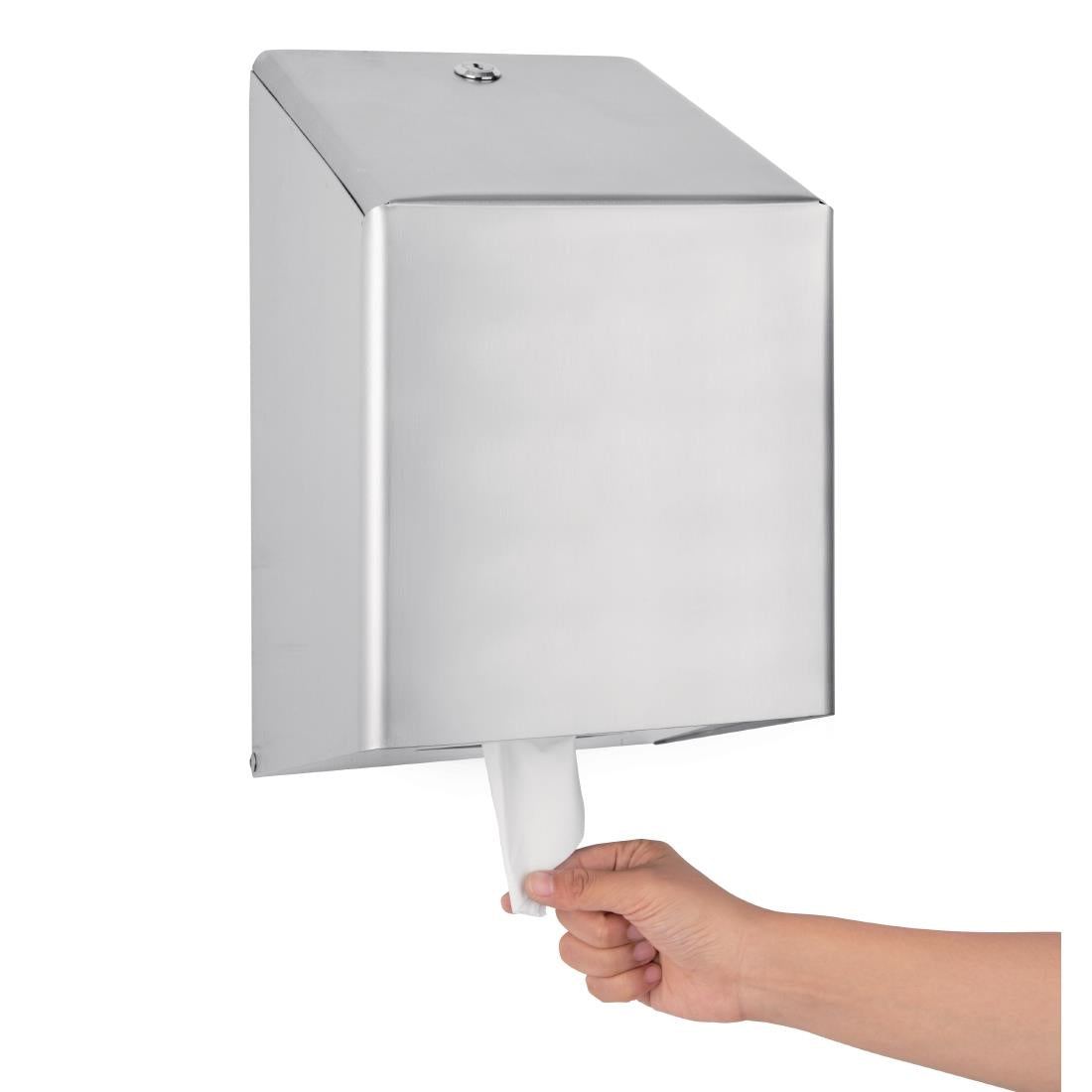 Jantex Stainless Steel Centre Feed Dispenser Satin Finish St/St 304