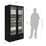 Polar G-Series Upright Back Bar Cooler with Hinged Doors 490Ltr