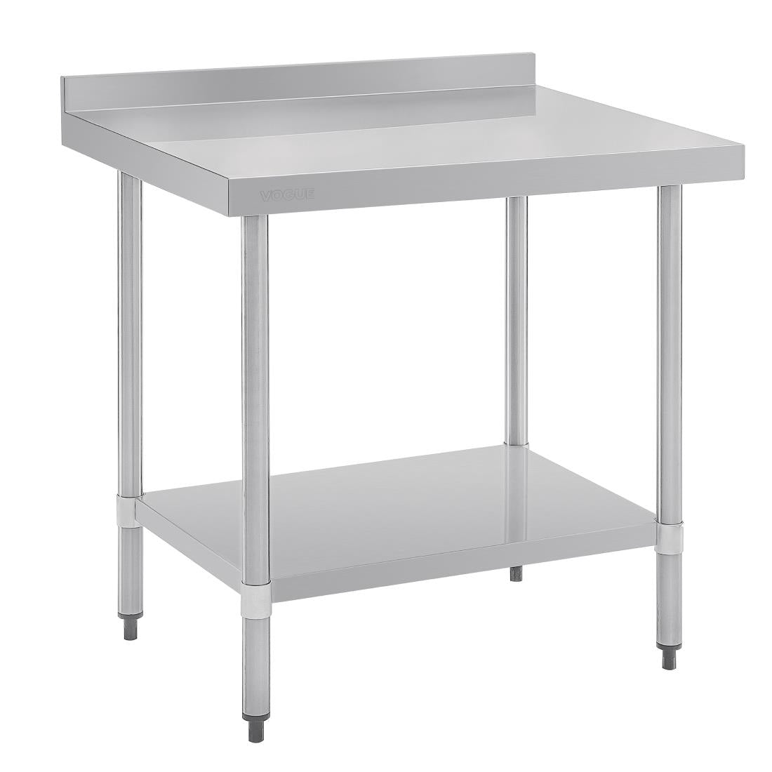 Vogue Stainless Steel Table with Upstand - 900x700x900mm 35 1/2x27 1/2x35 1/2"