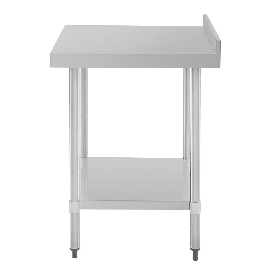 Vogue Stainless Steel Table with Upstand - 900x700x900mm 35 1/2x27 1/2x35 1/2"