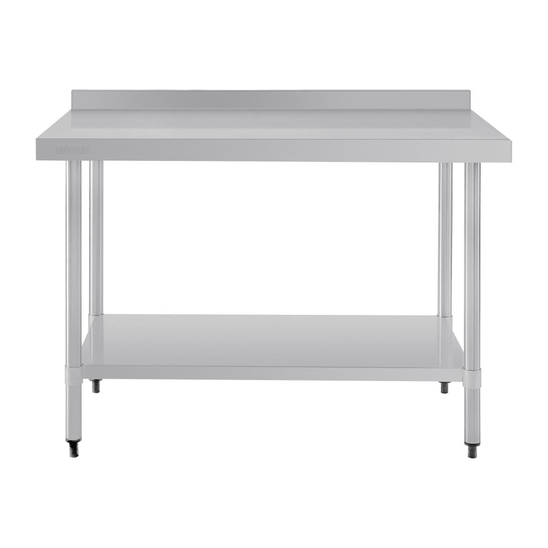 Vogue Stainless Steel Table with Upstand - 1200x700x900mm 47 1/4x27 1/2x35 1/2"