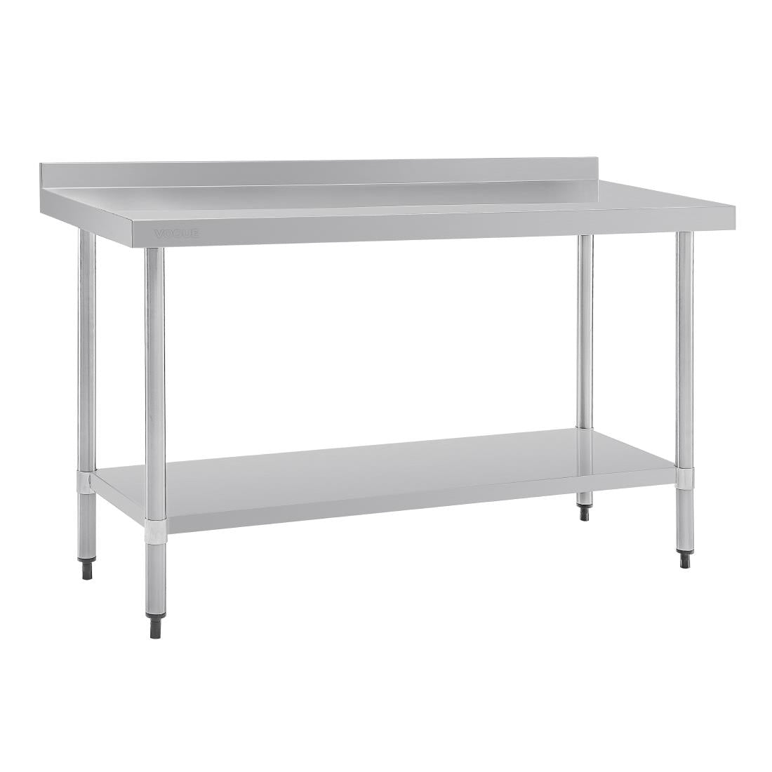 Vogue Stainless Steel Table with Upstand - 1500x700x900mm- 59x27 1/2x35 1/2"