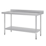 Vogue Stainless Steel Table with Upstand - 1500x700x900mm- 59x27 1/2x35 1/2"