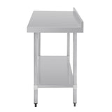 Vogue Stainless Steel Table with Upstand - 1500x700x900mm- 59x27 1/2x35 1/2"