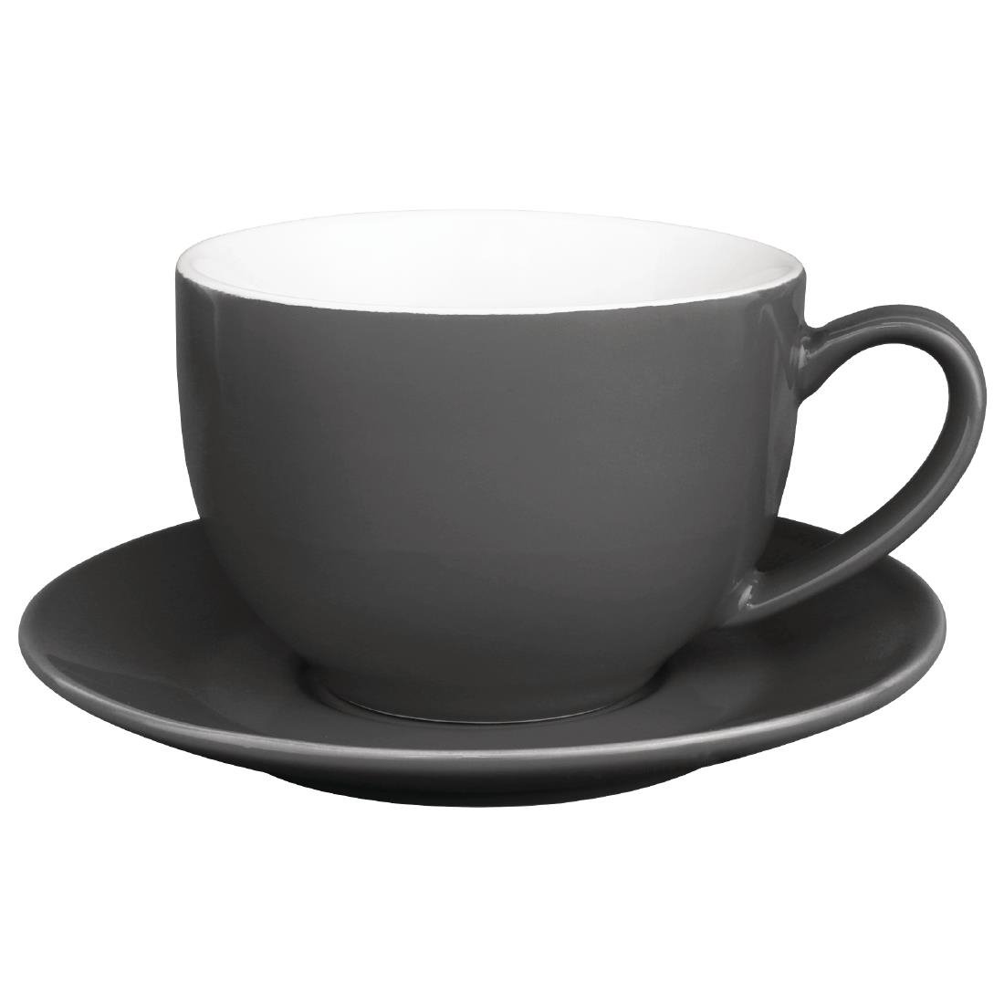 Olympia Cafe Saucer Charcoal for 8oz & 12oz (Box 12)