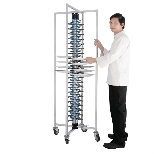 Vogue Mobile Plate Rack for 84 Plates