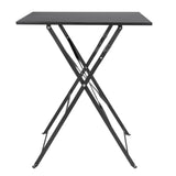 Bolero Black Pavement Style Steel Table Square - 600mm