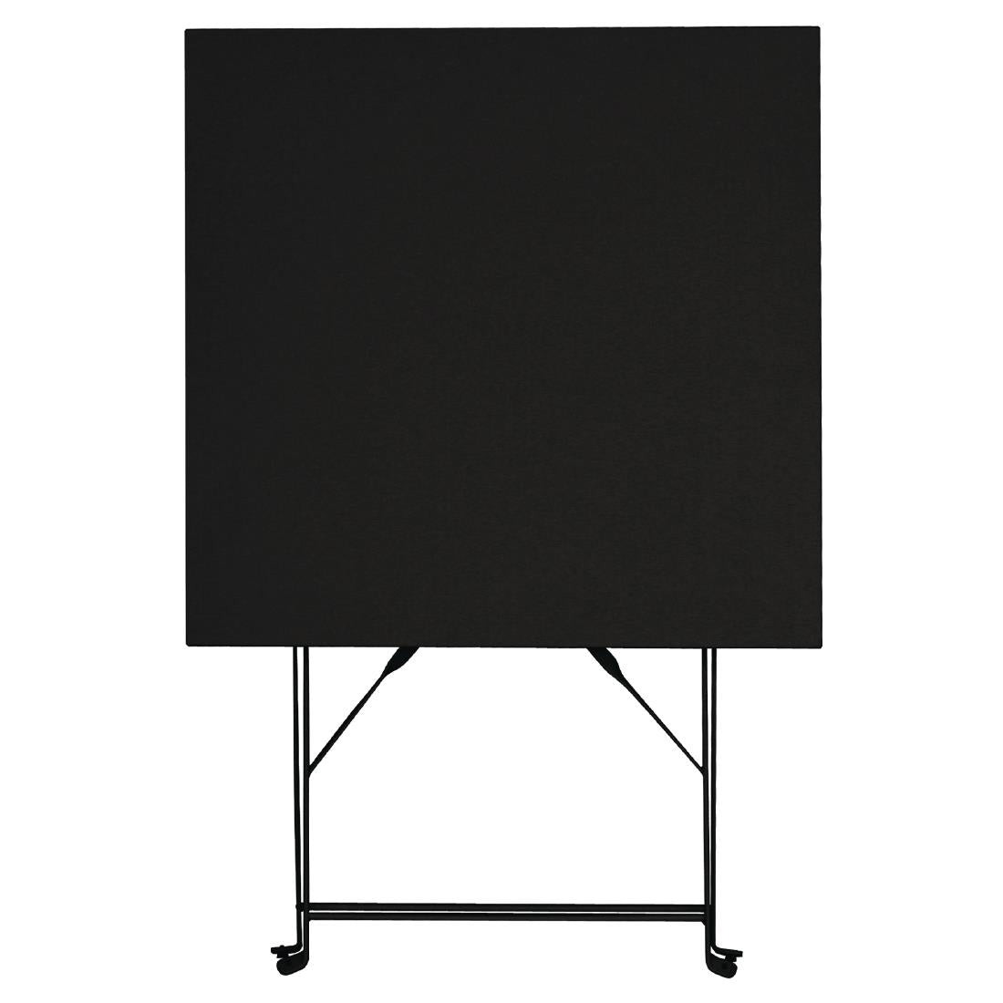 Bolero Black Pavement Style Steel Table Square - 600mm