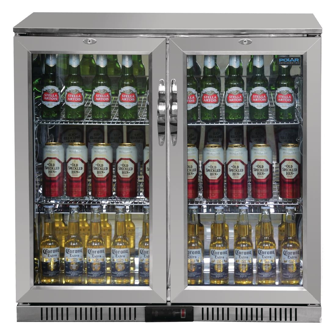 Polar G-Series Back Bar Cooler with Hinged Doors Stainless Steel - 208Ltr