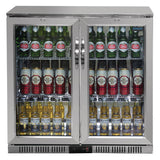 Polar G-Series Back Bar Cooler with Hinged Doors Stainless Steel - 208Ltr