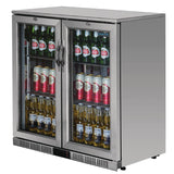 Polar G-Series Back Bar Cooler with Hinged Doors Stainless Steel - 208Ltr