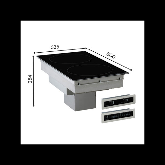 TWO ZONE FLUSH INDUCTION DROP IN REMOTE CONTROLS