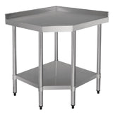 Vogue Stainless Steel Corner Table - 960x900x700mm 37 3/4x35 1/2x27 1/2"