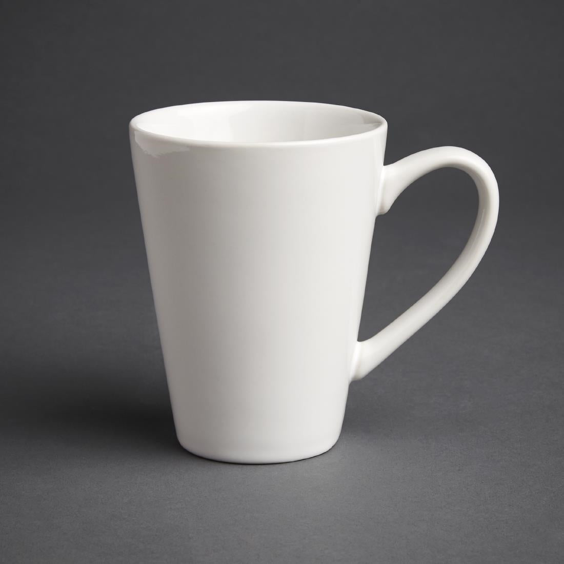 Olympia Cafe Latte Cup White - 340ml 12oz (Box 12)