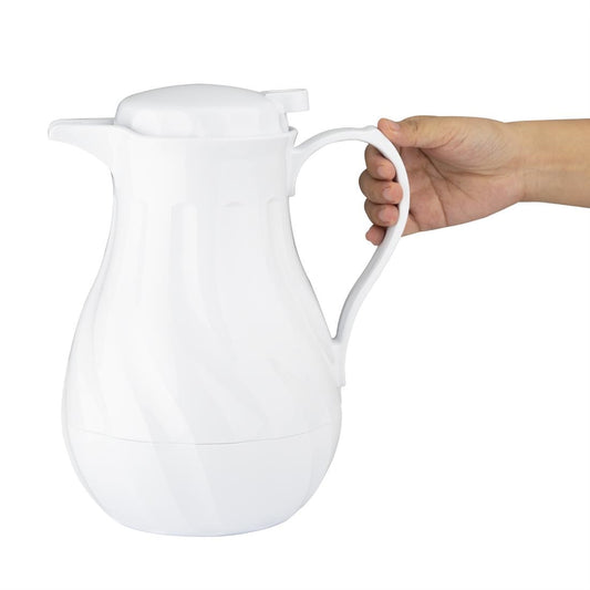 Olympia Insulated Swirl Jug White - 2Ltr