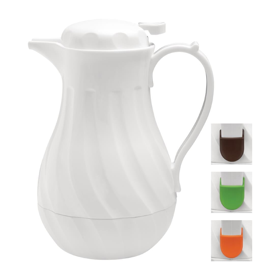 Olympia Insulated Swirl Jug White - 2Ltr