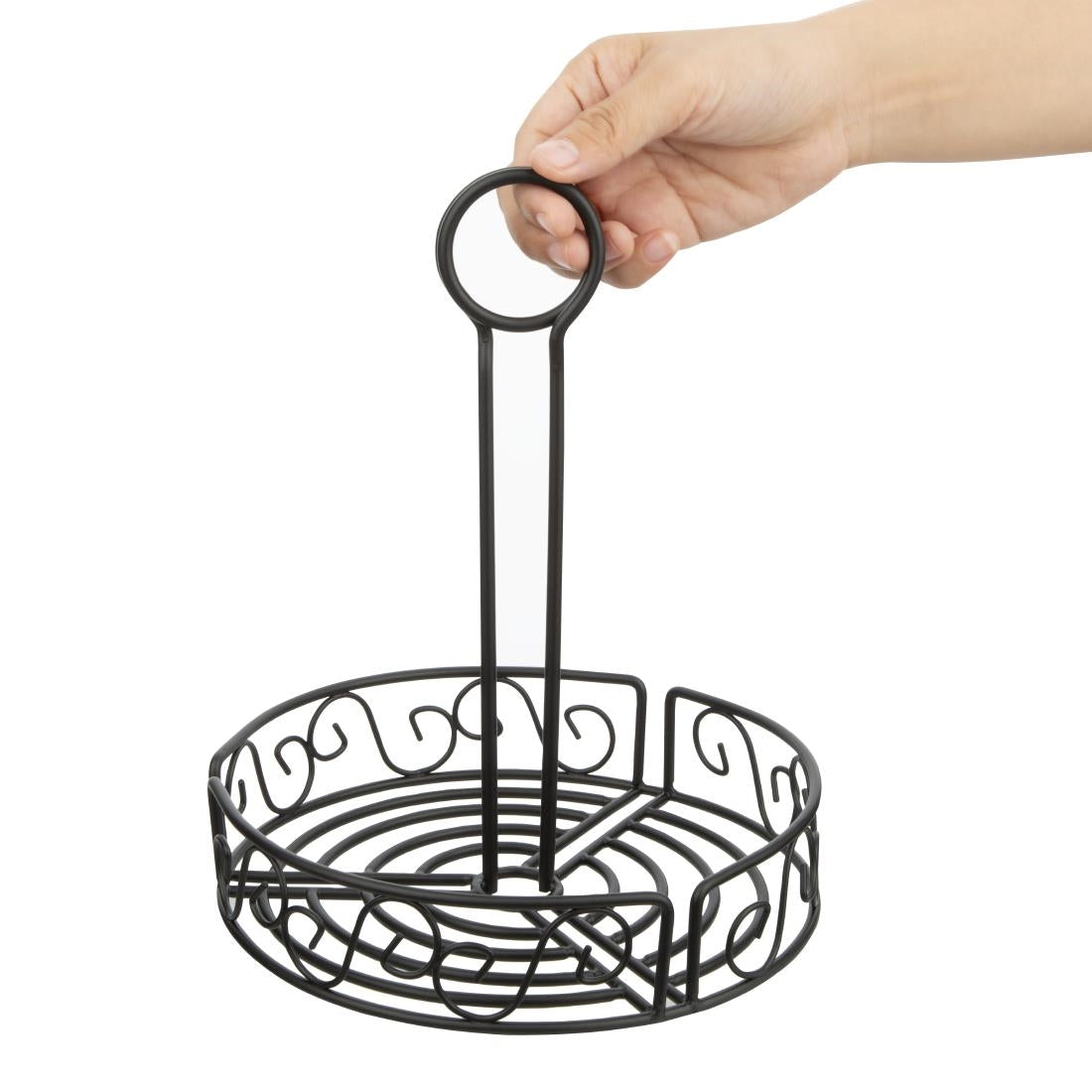 Olympia Black Wire Condiment Holder 195(dia)x235(h)mm