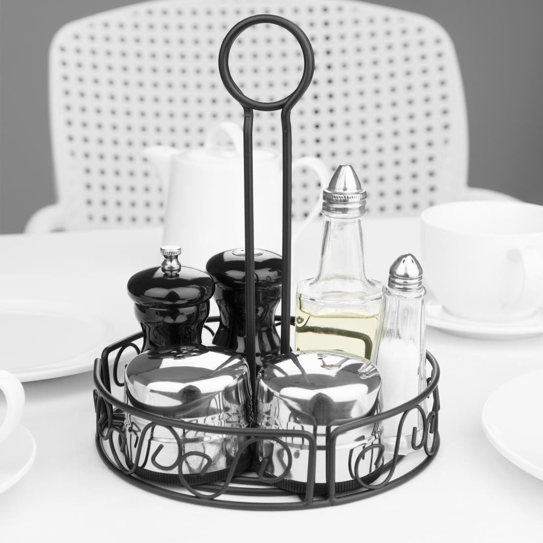 Olympia Black Wire Condiment Holder 195(dia)x235(h)mm