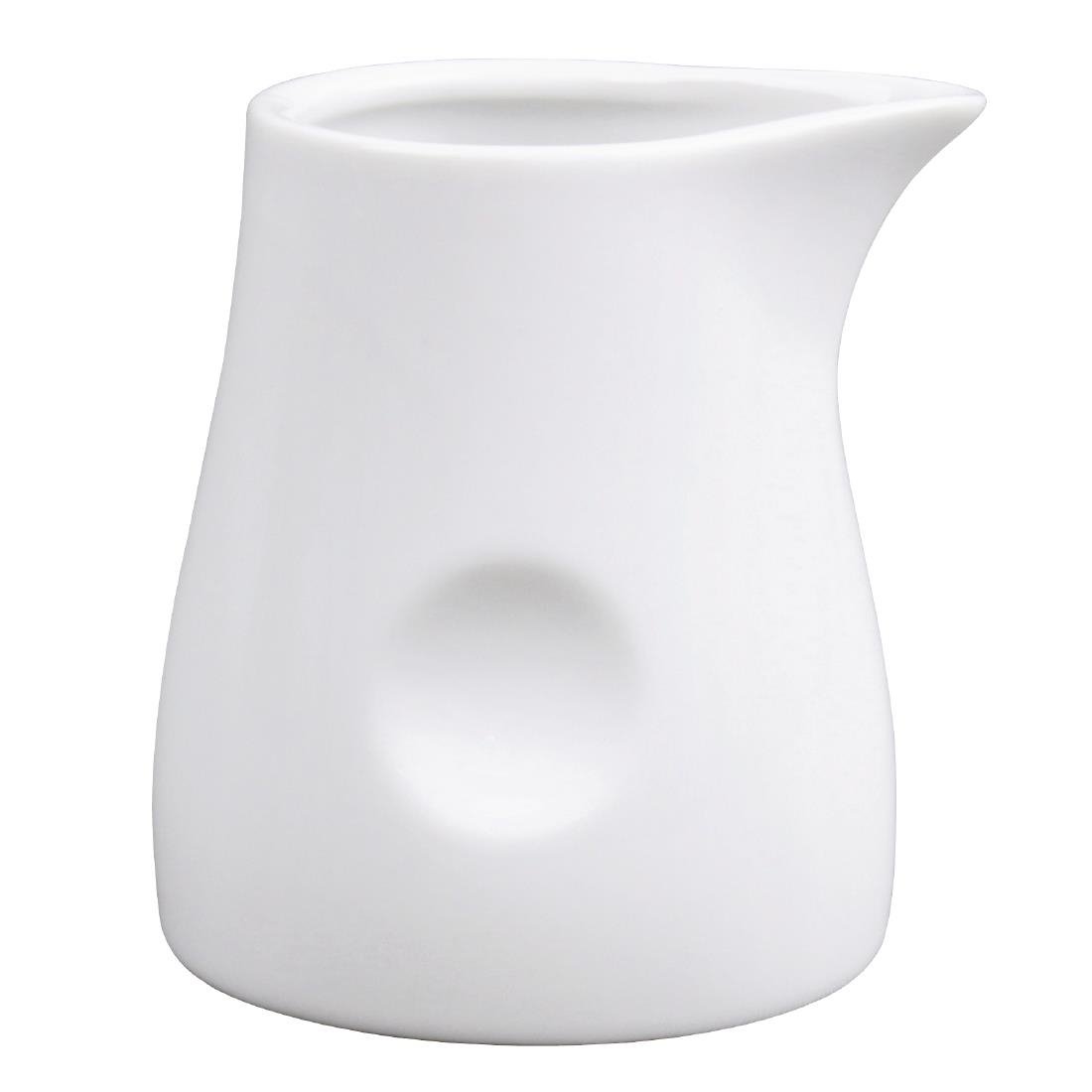 Olympia Whiteware Dimpled Milk Jug - 170ml 6oz (Box 6)