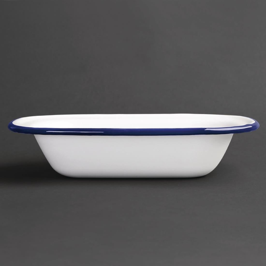 Olympia Enamel Pie Dish Rectangular - 180x50x135mm (Box 6)