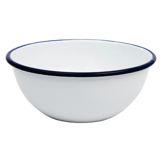 Olympia Enamel Pudding Bowl White - 5 1/2" (Box 6)