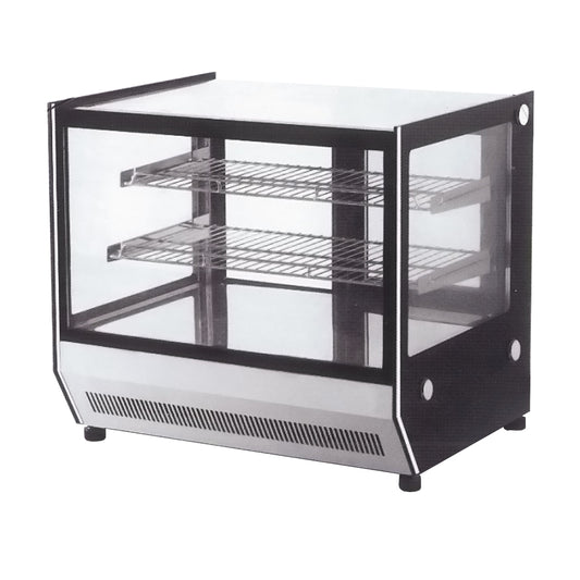 2NDs: Counter top square 2 Shelves Glass cold food display - GN-1200RT QLD33