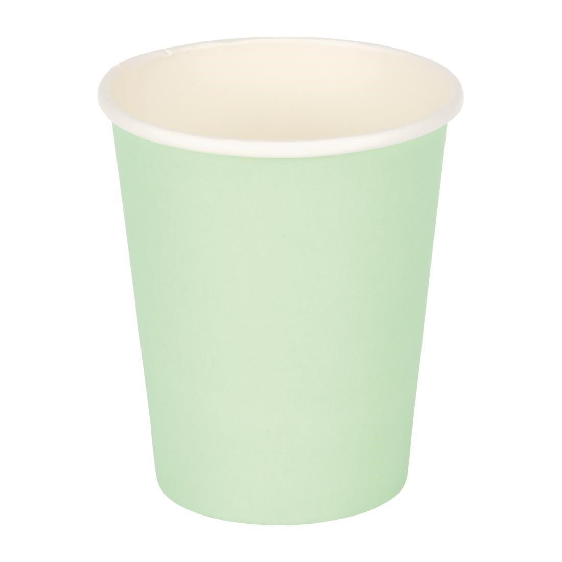 Fiesta Recyclable Hot Cups Single Wall Aqua - 228ml (8oz) (Sleeve 50)