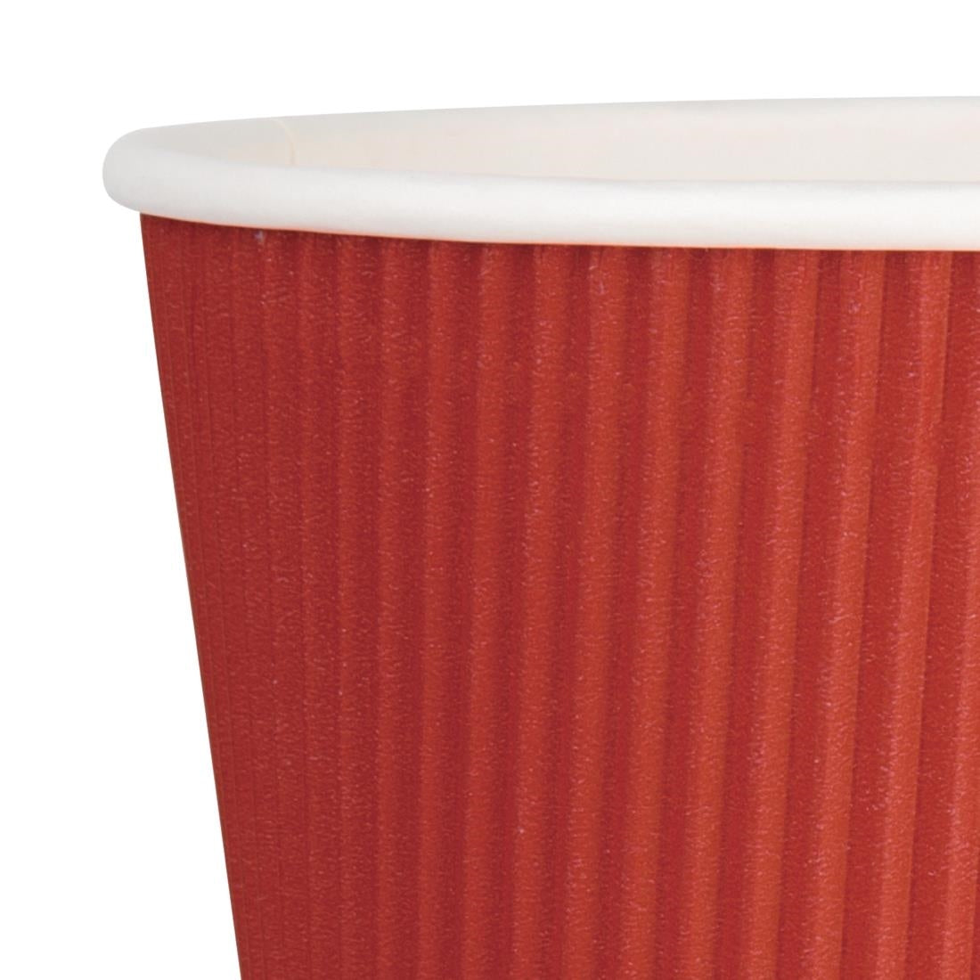 Fiesta Recyclable Hot Cups Ripple Wall Red - 340ml (12oz) (Box 500)