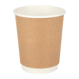 Fiesta Recyclable Hot Cups Double Wall Kraft - 228ml (8oz) (Sleeve 25)