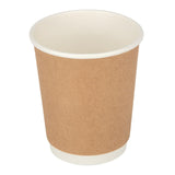 Fiesta Recyclable Hot Cups Double Wall Kraft - 228ml (8oz) (Box 500)