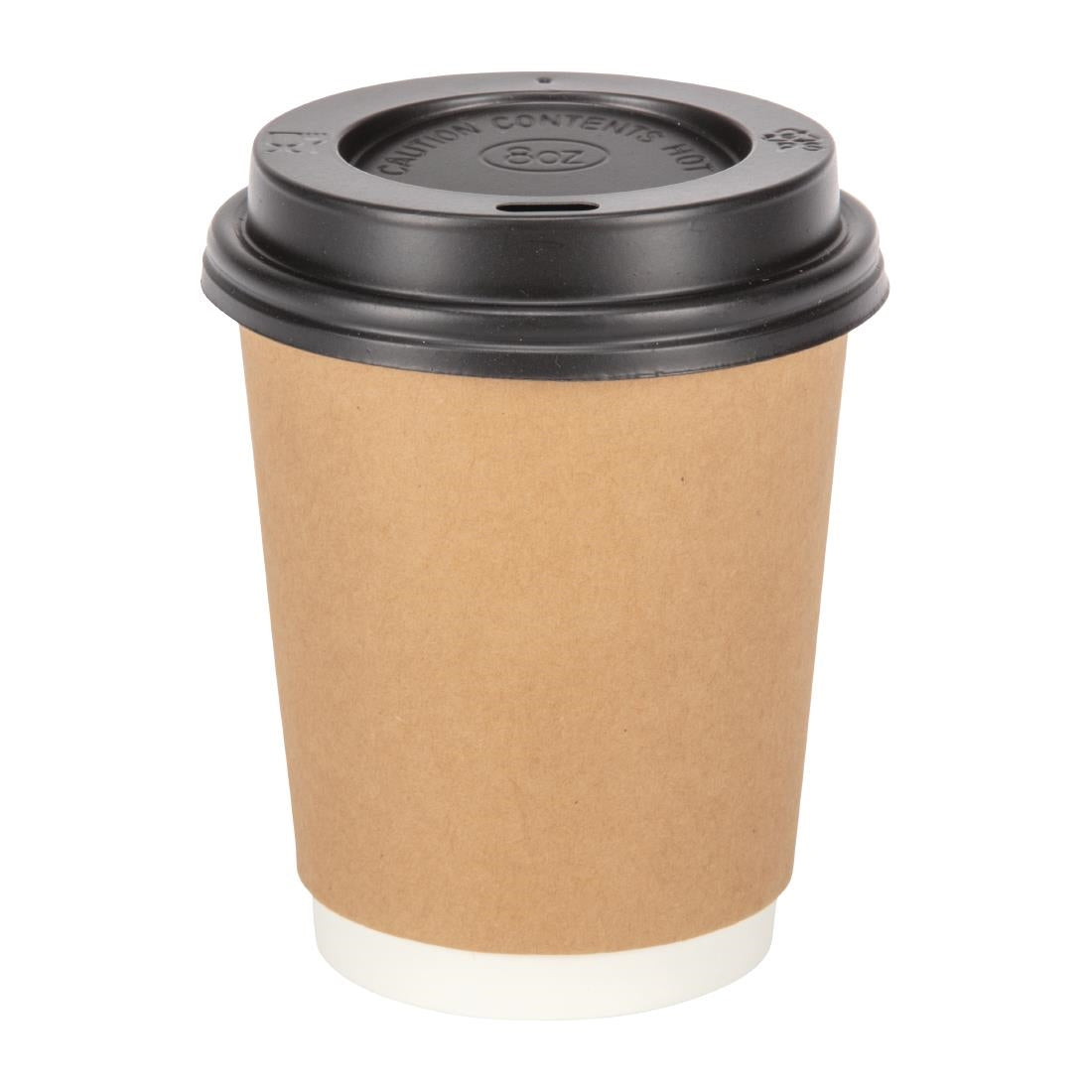 Fiesta Recyclable Hot Cups Double Wall Kraft - 228ml (8oz) (Sleeve 25)