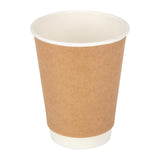 Fiesta Recyclable Hot Cups Double Wall Kraft - 340ml (12oz) (Box 500)