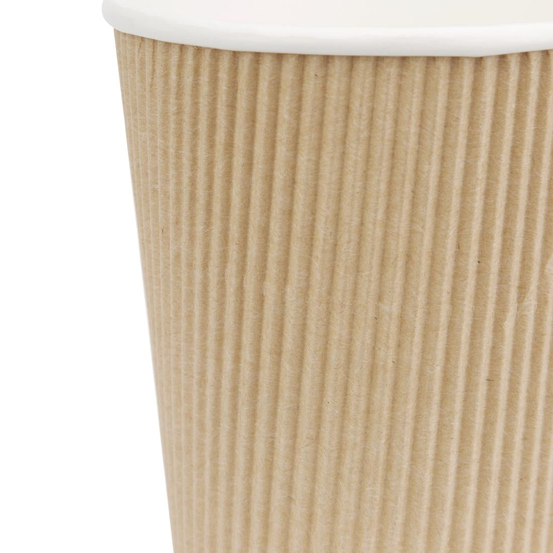 Fiesta Recyclable Hot Cups Ripple Wall Kraft - 228ml (8oz) (Box 500)