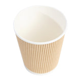 Fiesta Recyclable Hot Cups Ripple Wall Kraft - 228ml (8oz) (Box 500)