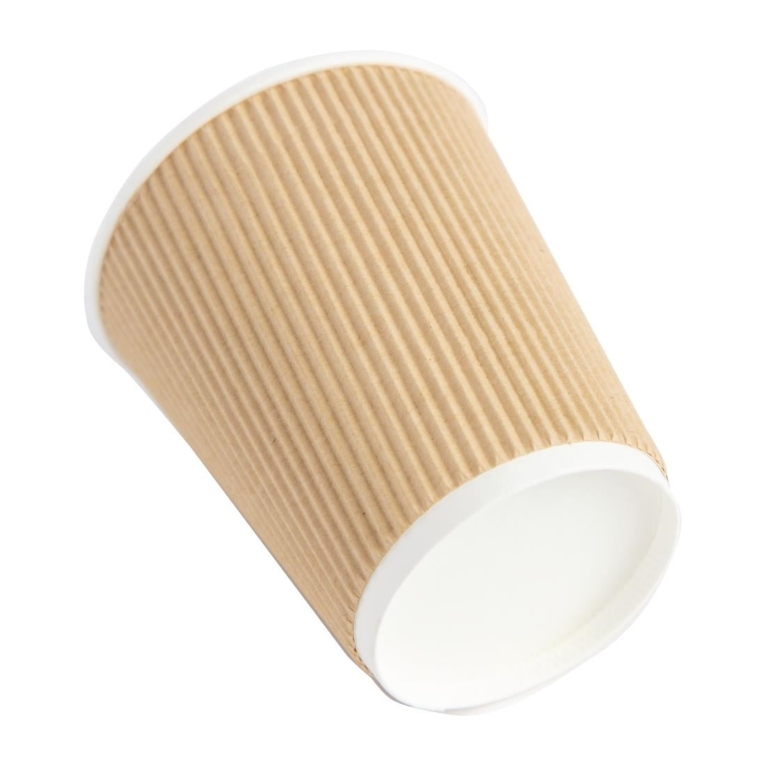 Fiesta Recyclable Hot Cups Ripple Wall Kraft - 228ml (8oz) (Box 500)