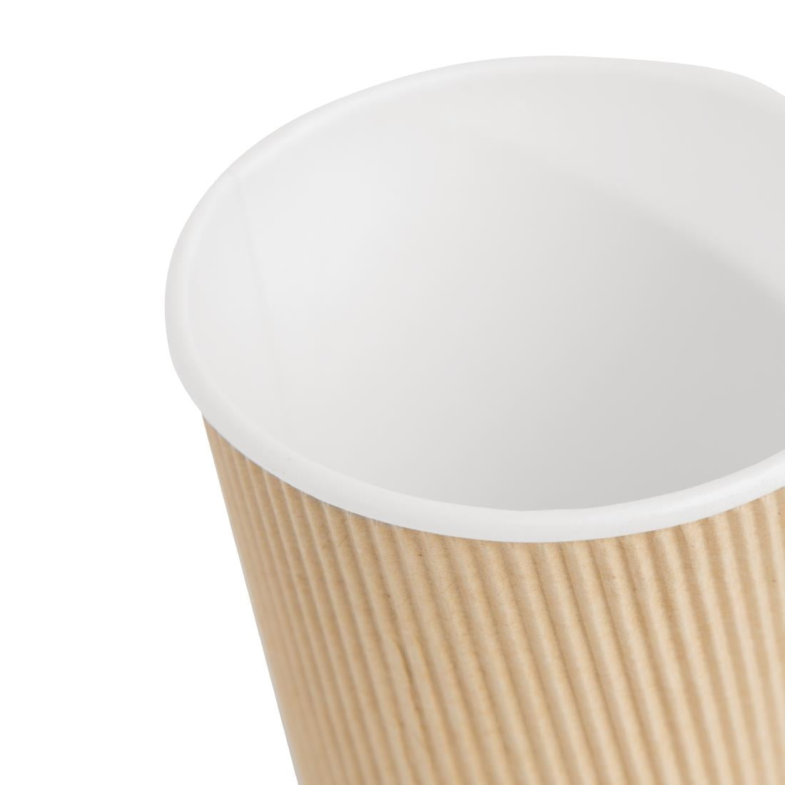 Fiesta Recyclable Hot Cups Ripple Wall Kraft - 340ml (12oz) (Sleeve 25)