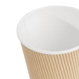 Fiesta Recyclable Hot Cups Ripple Wall Kraft - 340ml (12oz) (Box 500)