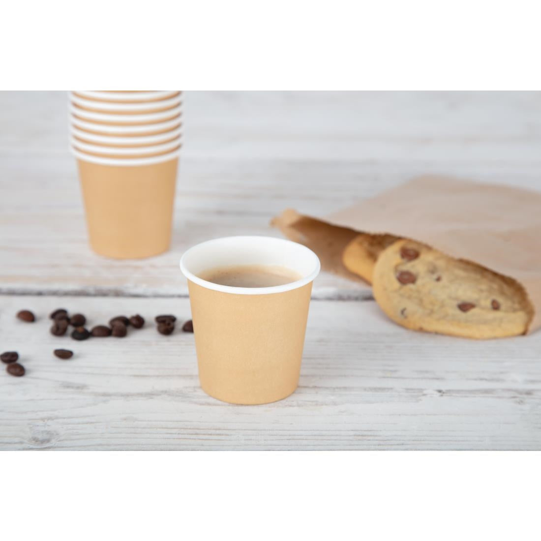 Fiesta Recyclable Espresso Cups Single Wall Kraft - 114ml (4oz) (Sleeve 50)