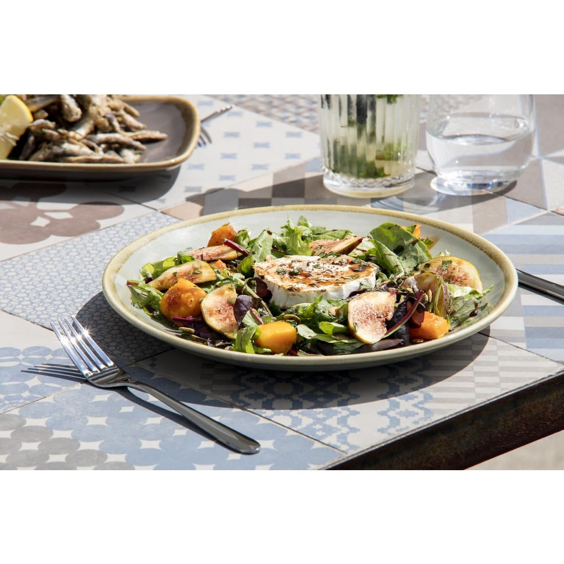 Olympia Kiln Moss Round Coupe Plate - 280mm 11" (Box 4)