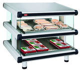GR2SDS-24D Hatco GR2SDS Slanted Heated Dual Shelf Display Warmer - Designer Series 770mm x 677mm 10amp