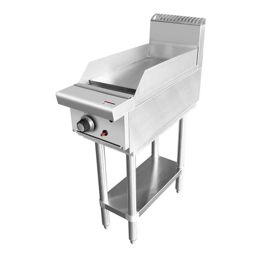 Single Burner Commercial Flat Griddle/Hotplate - 300MM WIDTH - Natural Gas