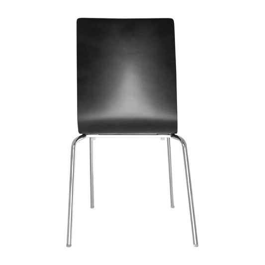 Bolero Square Back Sidechair Black (Pack 4)