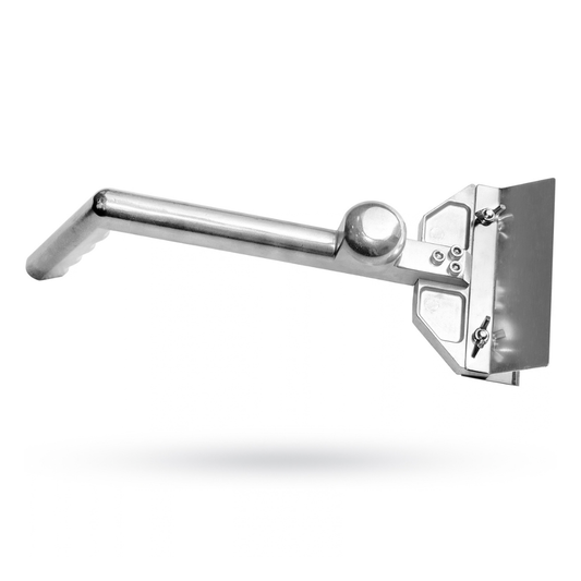 BRENNER 6-inch Heavy Duty Aluminium Grill Scraper with 16-inch Handle - GS-16AL