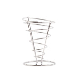 Olympia French Fry Holder Chrome Wire Cone - 175(h)x115(dia)mm