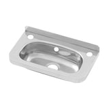 Compact Stainless Steel Hand Basin 2 tap holes, Inc Overflow Hole HBC-OF-2TH