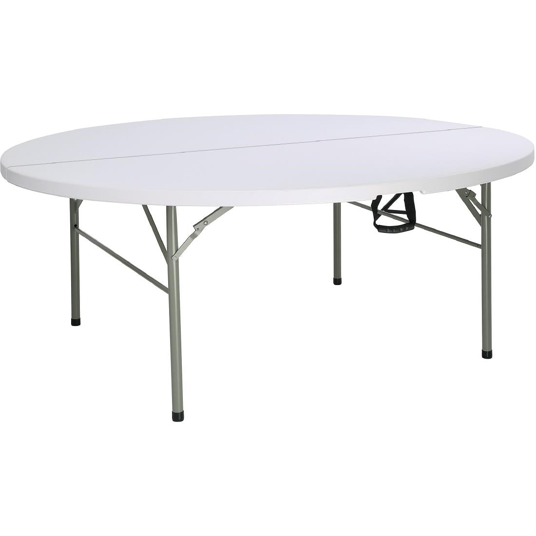 EDLP - Bolero Centre Folding Table Round White Top ? 180cm